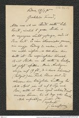Nachlass Franz Steindachner, Brief von G. Canestrini an Franz Steindachner (29.03.1895), Inv.Nr. 76.03, Seite 1